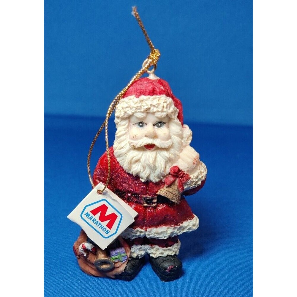 Marathon Oil Christmas Ornament Jolly O. Elf Santa Claus Holiday 2002 NWT-Xmas